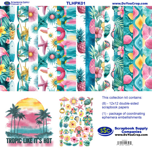 PREORDER - ships July: SSC DESIGNS Tropic Like It's Hot Paper & Ephemera Kit