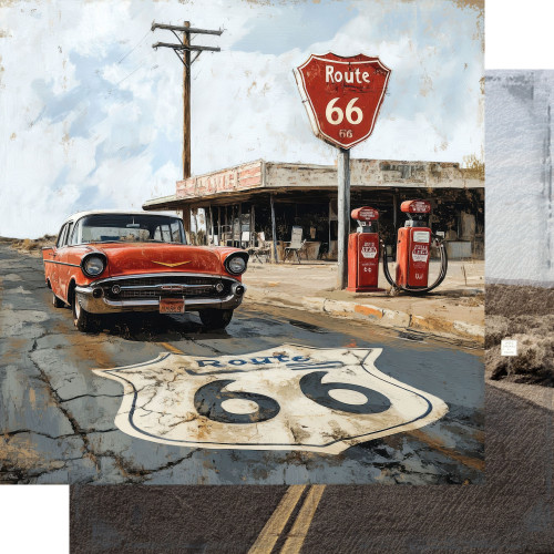 PREORDER - ships July: SSC DESIGNS Road Trip Route 66 12x12 Paper: Cross County Cruise