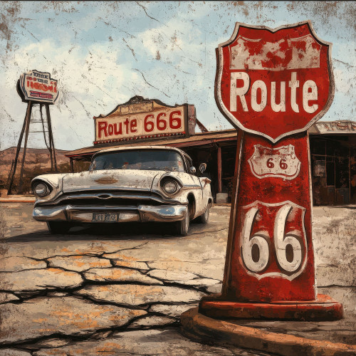 PREORDER - ships July: SSC DESIGNS Road Trip Route 66 12x12 Paper