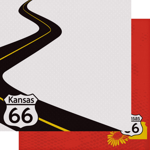 PREORDER - ships July: SSC DESIGNS Route 66 12x12 Paper: Kansas Detour
