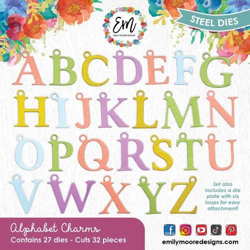 EMILY MOORE DESIGNS Die Set: Alphabet Charm