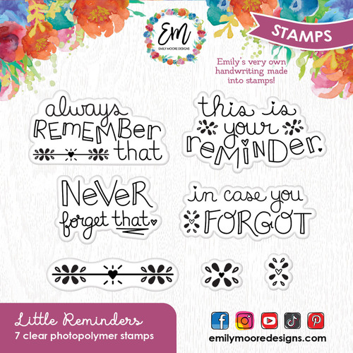 EMILY MOORE DESIGNS Stamp Set: Little Reminders