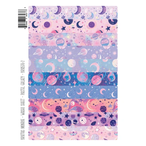 BRUTUS MONROE Washi Sheets: Pastel Galaxy