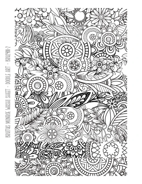 BRUTUS MONROE Washi Sheets: Doodle Art