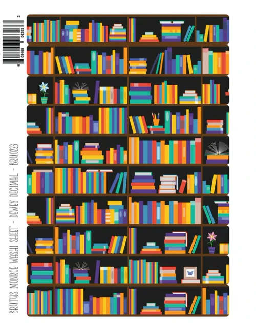 BRUTUS MONROE Washi Sheets: Dewey Decimals
