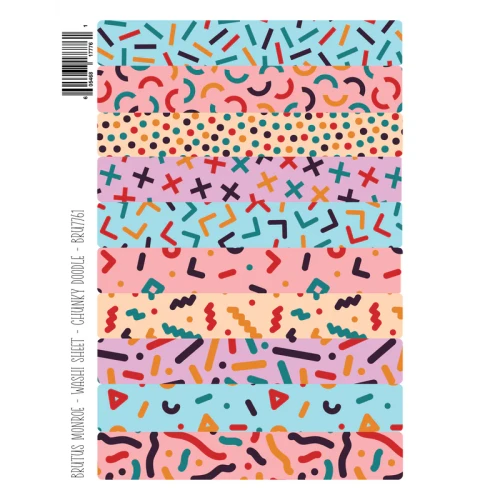 BRUTUS MONROE Washi Sheets: Chunky Doodle