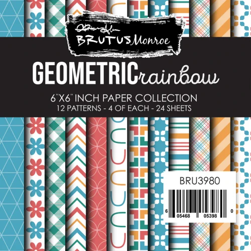 BRUTUS MONROE 6x6 Paper Pad: Geometric Rainbow