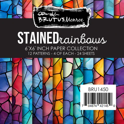 BRUTUS MONROE 6x6 Paper Pad: Stained Rainbows