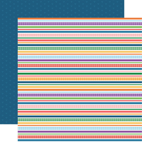 ECHO PARK Fresh Picked 12x12 Paper: Farmer's Stripes