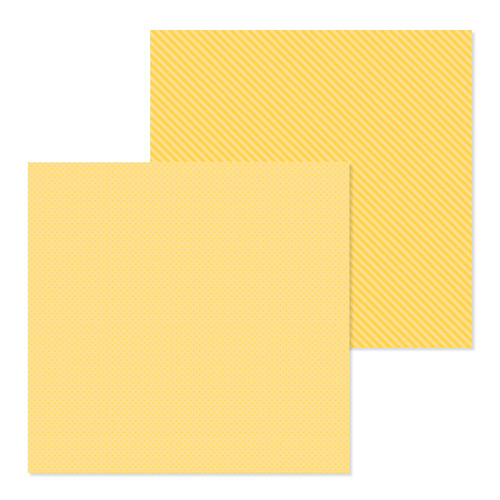 PREORDER - ships in July: DOODLEBUG DESIGNS 12x12 Dots/Stripe Petite Prints - Bumblebee (25 sheets)