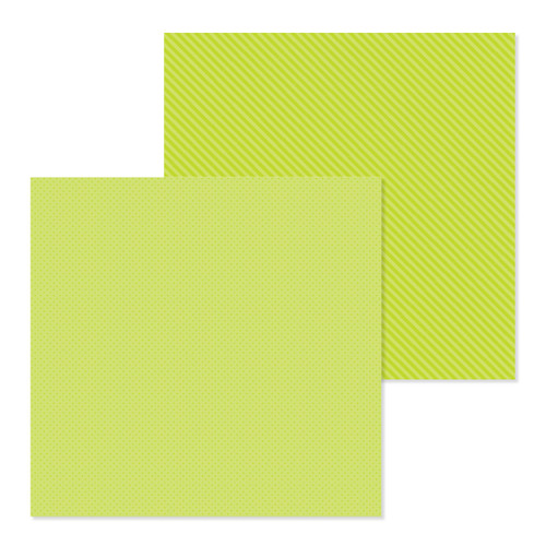 PREORDER - ships in July: DOODLEBUG DESIGNS 12x12 Dots/Stripe Petite Prints - Citrus (25 sheets)