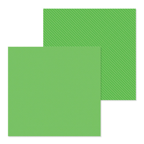 PREORDER - ships in July: DOODLEBUG DESIGNS 12x12 Dots/Stripe Petite Prints - Grasshopper (25 sheets)