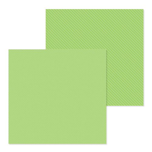 PREORDER - ships in July: DOODLEBUG DESIGNS 12x12 Dots/Stripe Petite Prints - Limeade (25 sheets)