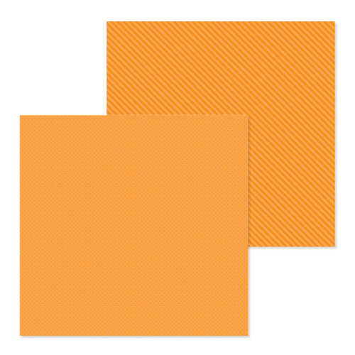 PREORDER - ships in July: DOODLEBUG DESIGNS 12x12 Dots/Stripe Petite Prints - Mandarin (25 sheets)