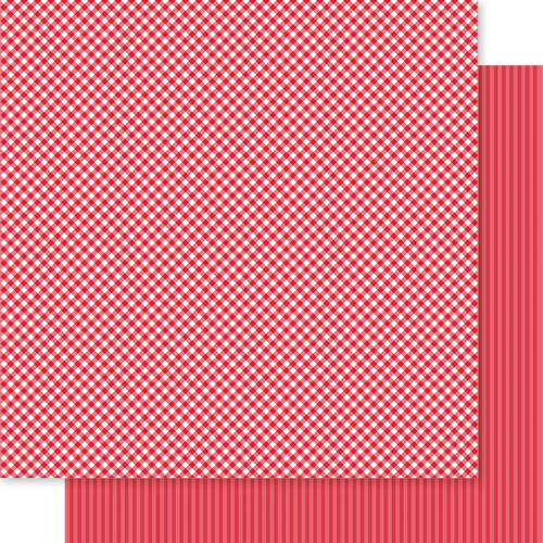 PREORDER - ships in July: BELLA BLVD Bella Besties 12x12 Gingham & Stripes Cardstock - McIntosh (25 sheets)