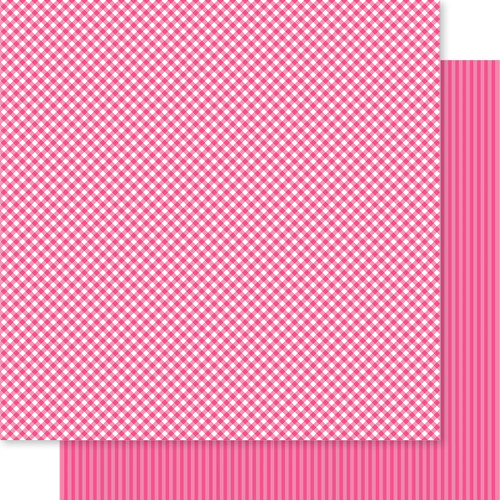PREORDER - ships in July: BELLA BLVD Bella Besties 12x12 Gingham & Stripes Cardstock - Punch (25 sheets)