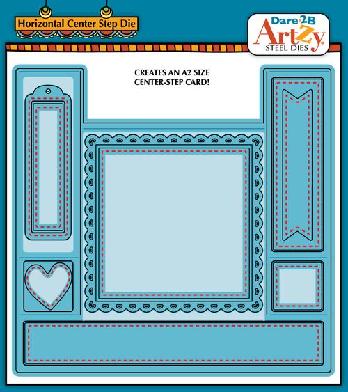 DARE 2B ARTZY Cutting Die: Horizontal Center Step