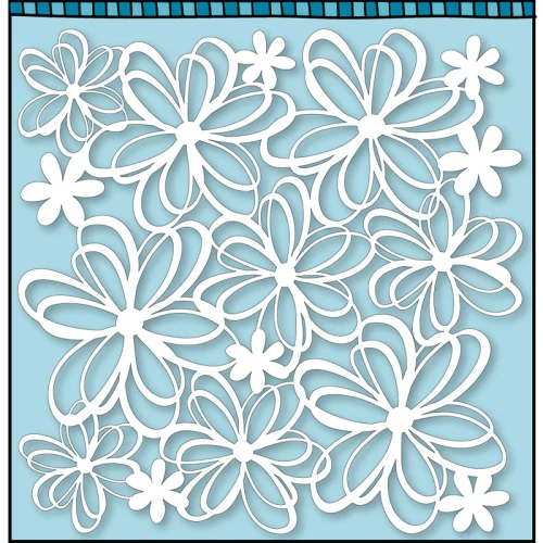 DARE 2B ARTZY 6x6 Stencil: Wild Flower