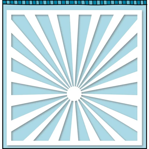 DARE 2B ARTZY 6x6 Stencil: Sunburst