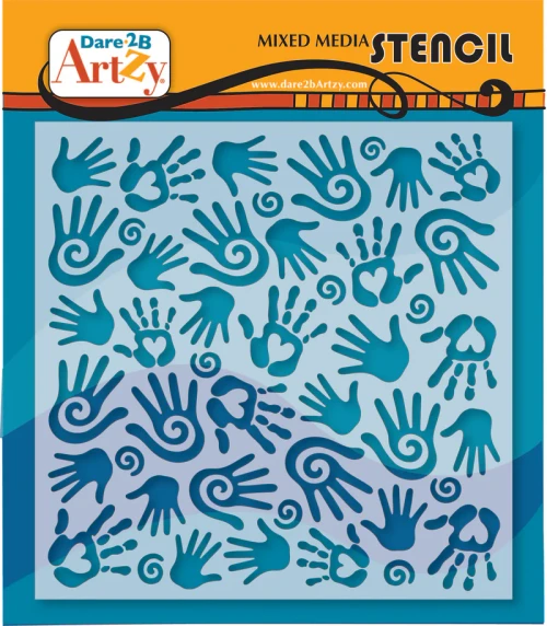 DARE 2B ARTZY 6x6 Stencil: Hands