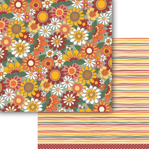 DARE 2B ARTZY Feelin' Groovy 12x12 Paper: Groovy Blooms