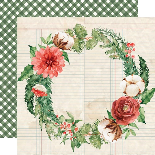 PREORDER - ships September: SIMPLE STORIES Simple Vintage Evergreen Memories 12x12 Paper: Season In Bloom