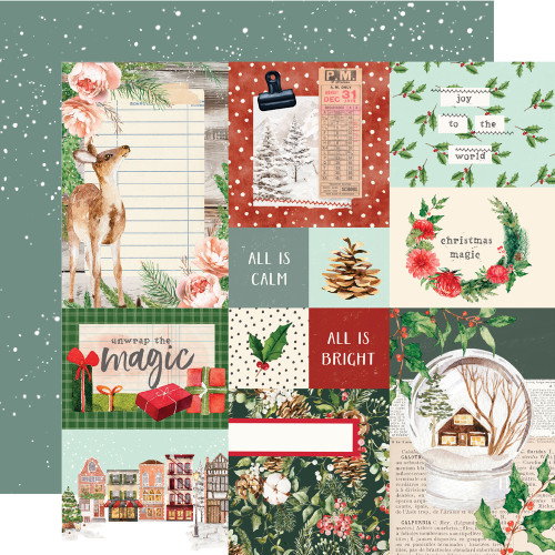PREORDER - ships September: SIMPLE STORIES Simple Vintage Evergreen Memories 12x12 Paper: Combo Elements