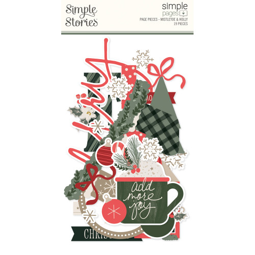 PREORDER - ships September: SIMPLE STORIES Mistletoe & Holly Simple Pages Page Pieces