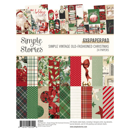 PREORDER - ships September: SIMPLE STORIES Simple Vintage Old-Fashioned Christmas 6x8 Paper Pad