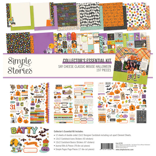 PREORDER - ships August: SIMPLE STORIES Say Cheese Classic Mouse Halloween Collector's Essential Kit