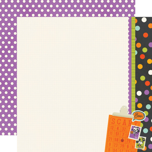 PREORDER - ships August: SIMPLE STORIES Say Cheese Classic Mouse Halloween 12x12 Paper: Haunted Happenings