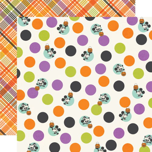 PREORDER - ships August: SIMPLE STORIES Say Cheese Classic Mouse Halloween 12x12 Paper: Boo Crew