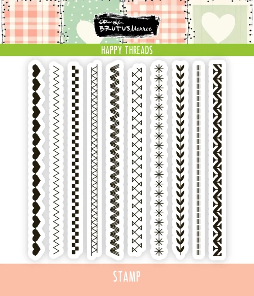 BRUTUS MONROE 4x4 Stamp Set:  Happy Threads