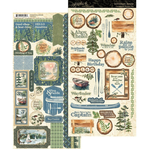 GRAPHIC 45 Adventure Awaits Cardstock Sticker Set