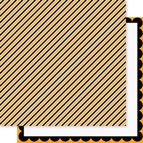 PREORDER - ships August: BELLA BLVD Boo To You 12x12 Paper - Spooky Stripes