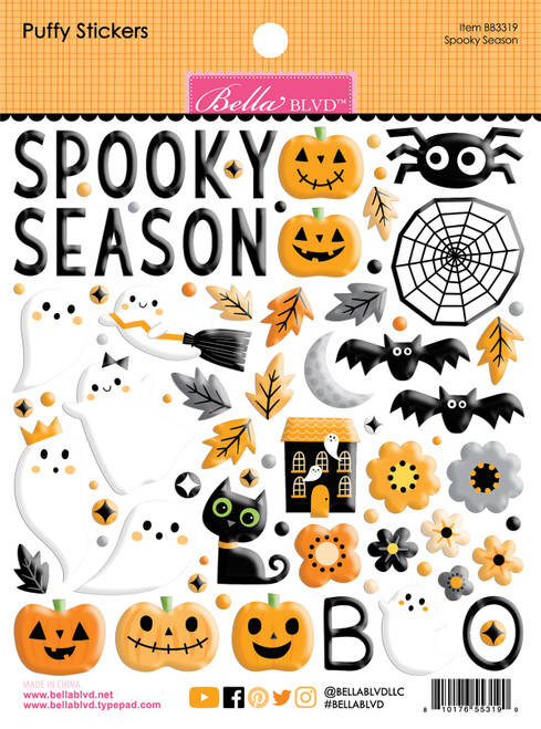 PREORDER - ships August: BELLA BLVD Boo To You Puffy Stickers - Spooky Season