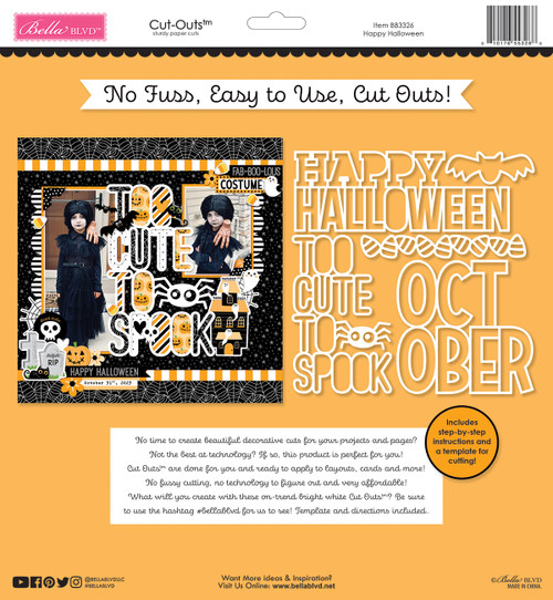 PREORDER - ships August: BELLA BLVD Boo To You Cut Outs - Happy Halloween