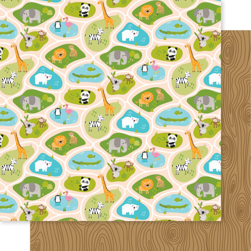 PREORDER - ships August: BELLA BLVD Zoo Day 12x12 Paper - Around the Zoo