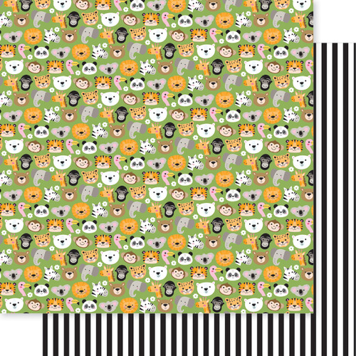 PREORDER - ships August: BELLA BLVD Zoo Day 12x12 Paper - Peek-A-Zoo