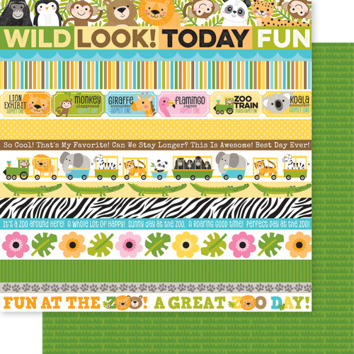 PREORDER - ships August: BELLA BLVD Zoo Day 12x12 Paper - Borders
