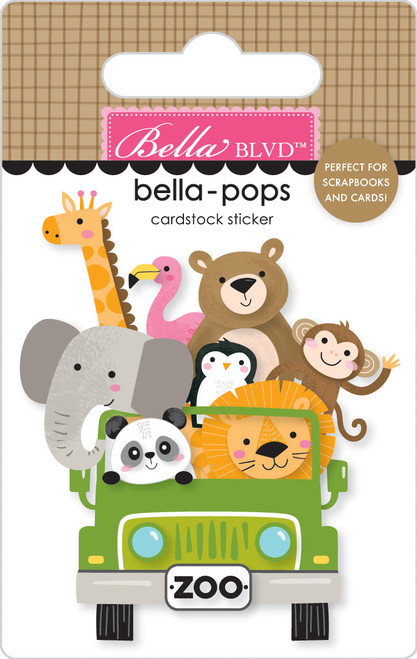 PREORDER - ships August: BELLA BLVD Zoo Day Bella-Pops 3D Stickers - Zoo Crew