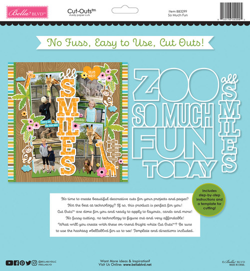 PREORDER - ships August: BELLA BLVD Zoo Day Cut Outs - So Much Fun