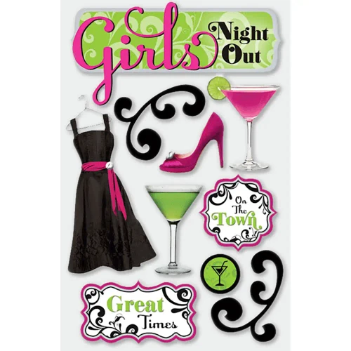 PAPER HOUSE PRODUCTIONS 3D Stickers: Girl's Night Out