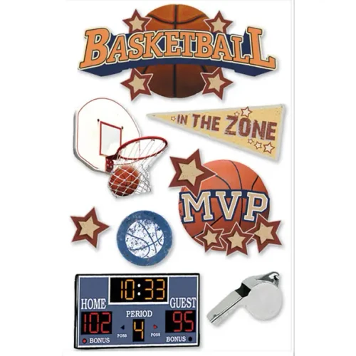 PAPER HOUSE PRODUCTIONS 3D Stickers: Basketball
