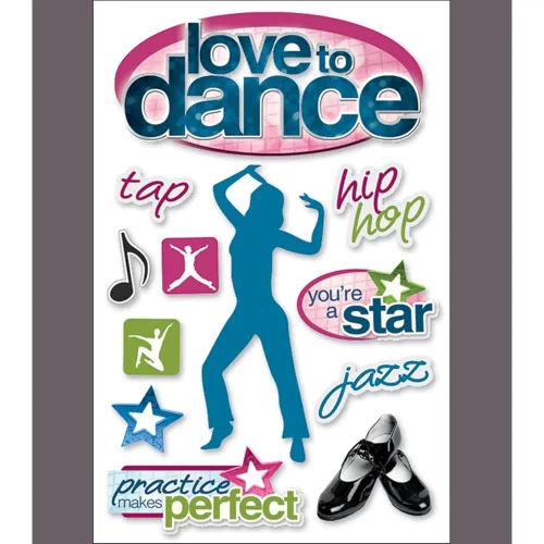 PAPER HOUSE PRODUCTIONS 3D Stickers: Love to Dance