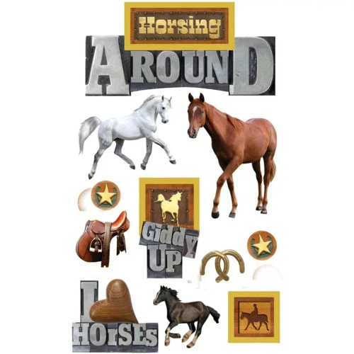 PAPER HOUSE PRODUCTIONS 3D Stickers: Horsin' Around