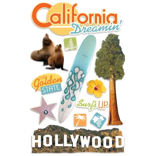 PAPER HOUSE PRODUCTIONS 3D Stickers: California