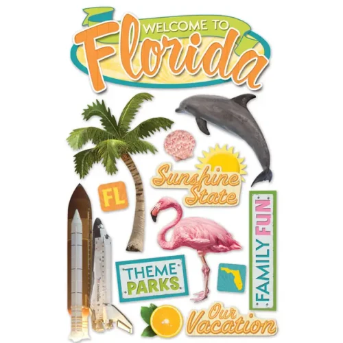 PAPER HOUSE PRODUCTIONS 3D Stickers: Florida