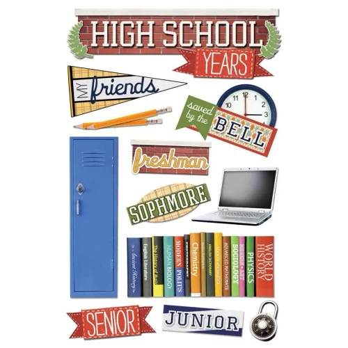 PAPER HOUSE PRODUCTIONS 3D Stickers: High School