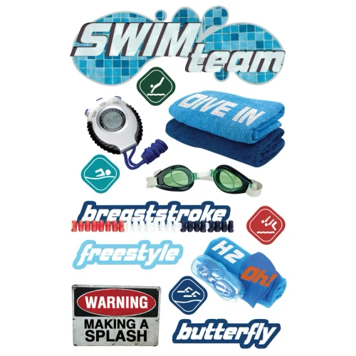 PAPER HOUSE PRODUCTIONS 3D Stickers: Swim Team